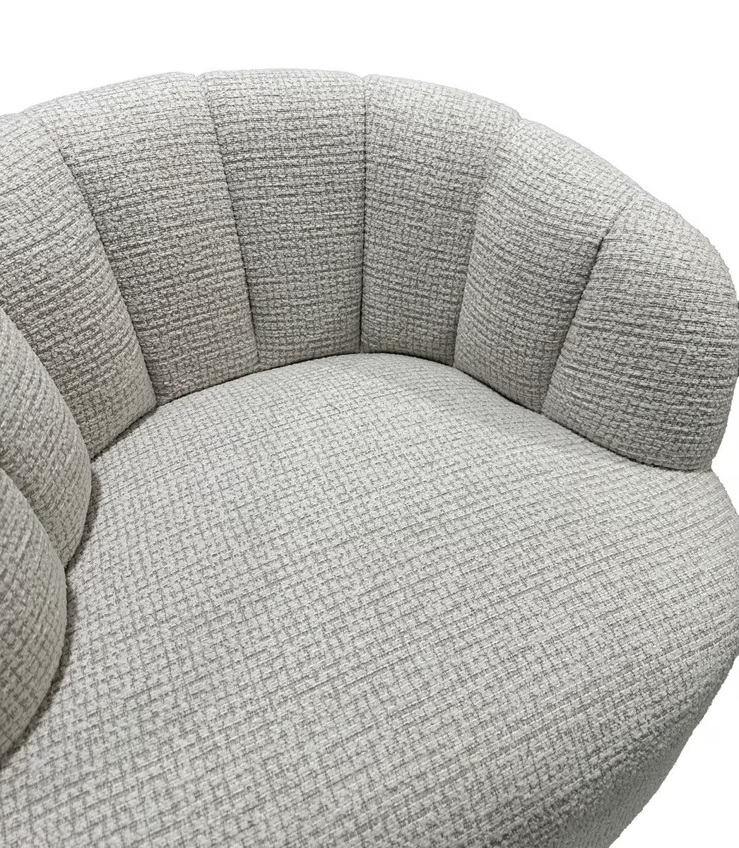 Milly Swivel Accent Chair - White & Taupe (ME9003) - RFA