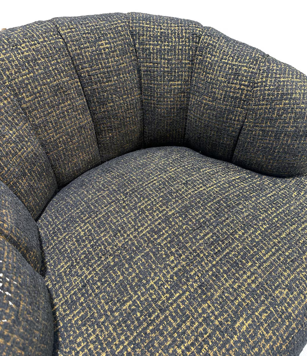 Milly Swivel Accent Chair - Gold & Black (ME9004) - RFA