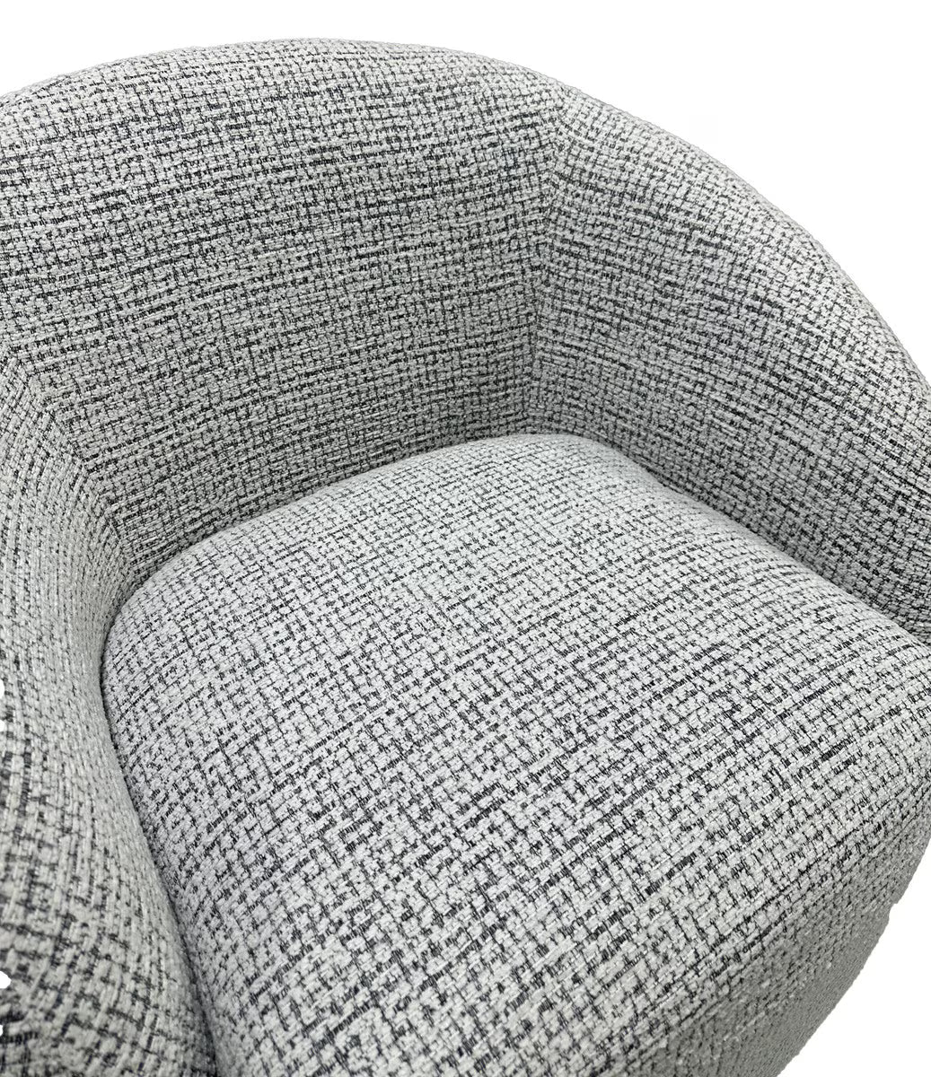 Daisey Swivel Accent Chair - White & Black (ME9012) - RFA