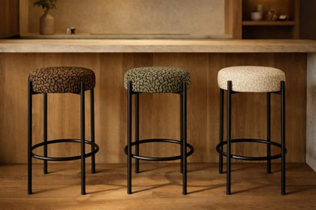 Crown Barstool – Taupe / Natural (PR2106)