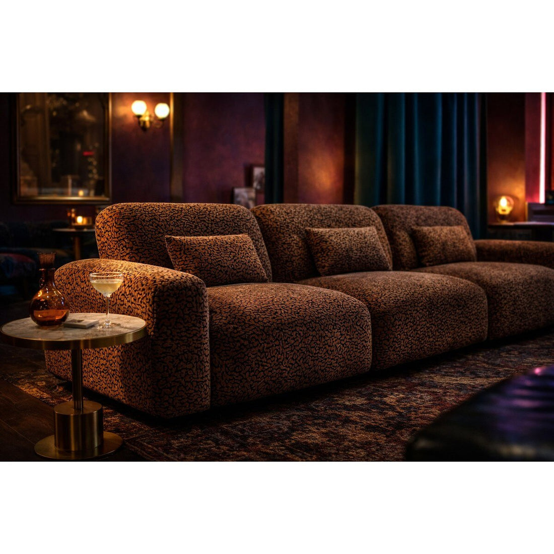 Arcadia Sectional Sofa - Right Hand End - Hunter Brown / Black (RFA - PR2110)
