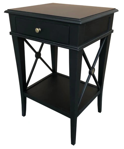 Bordeaux Bedside Table (Black)