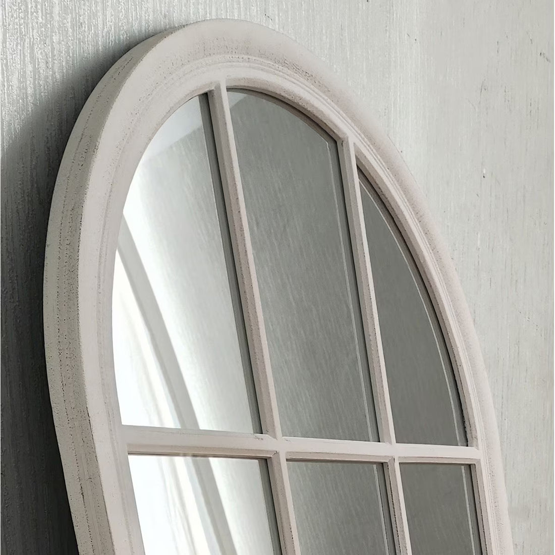 Vintage Cream Church Window Mirror – Classic Arched Design (TS7003) RFA