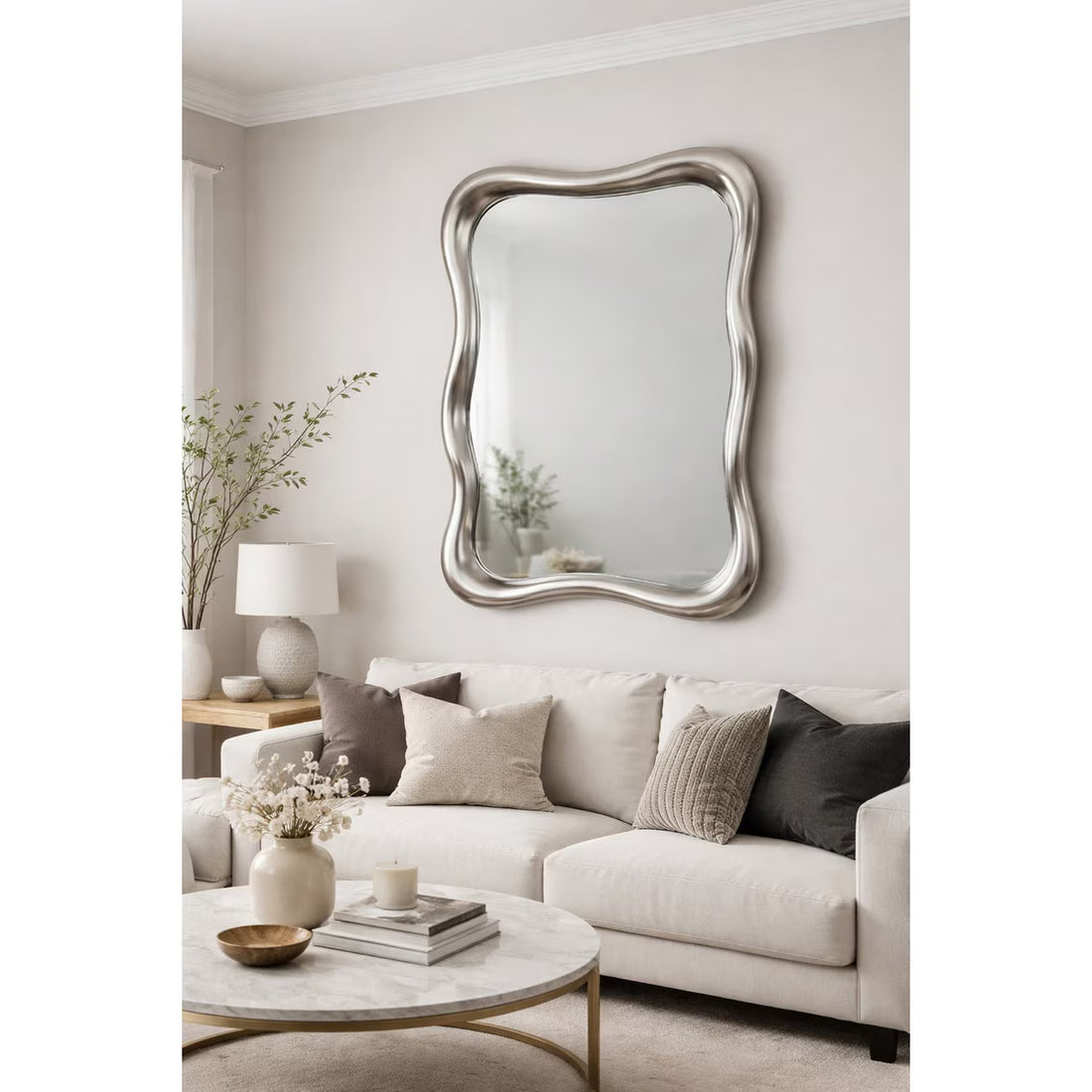 Vintage Silver Abstract Mirror (TS7010) RFA