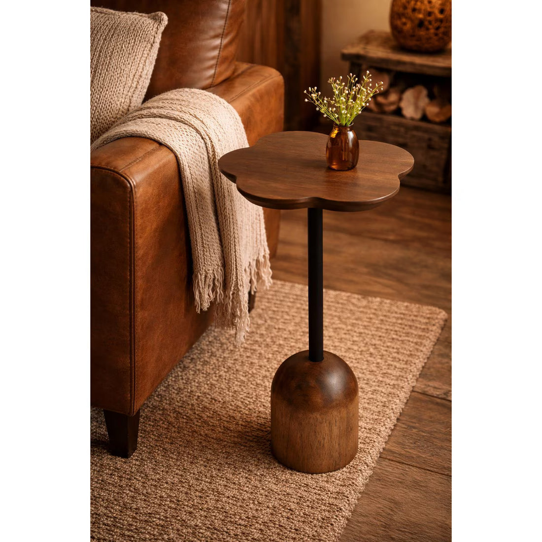Clover Side Table - Walnut (UH5013) RFA