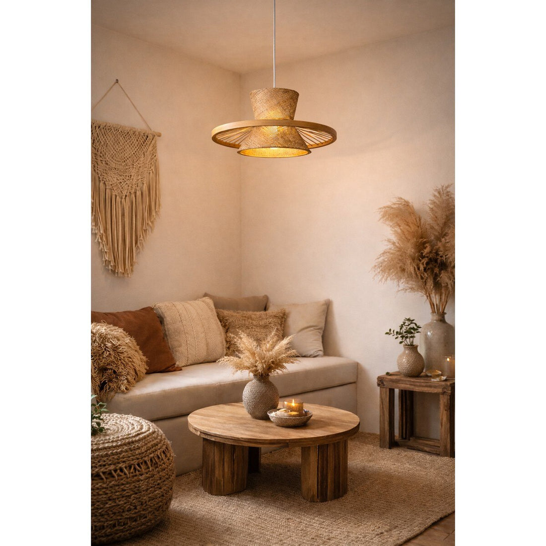 Bamboo Pendant Light  - Natural (RFA-YL2019)