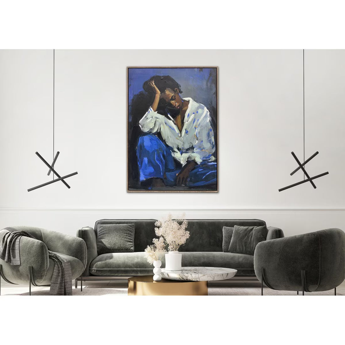 Framed Hand Painted Canvas Wall Art (YR9031-RFA)