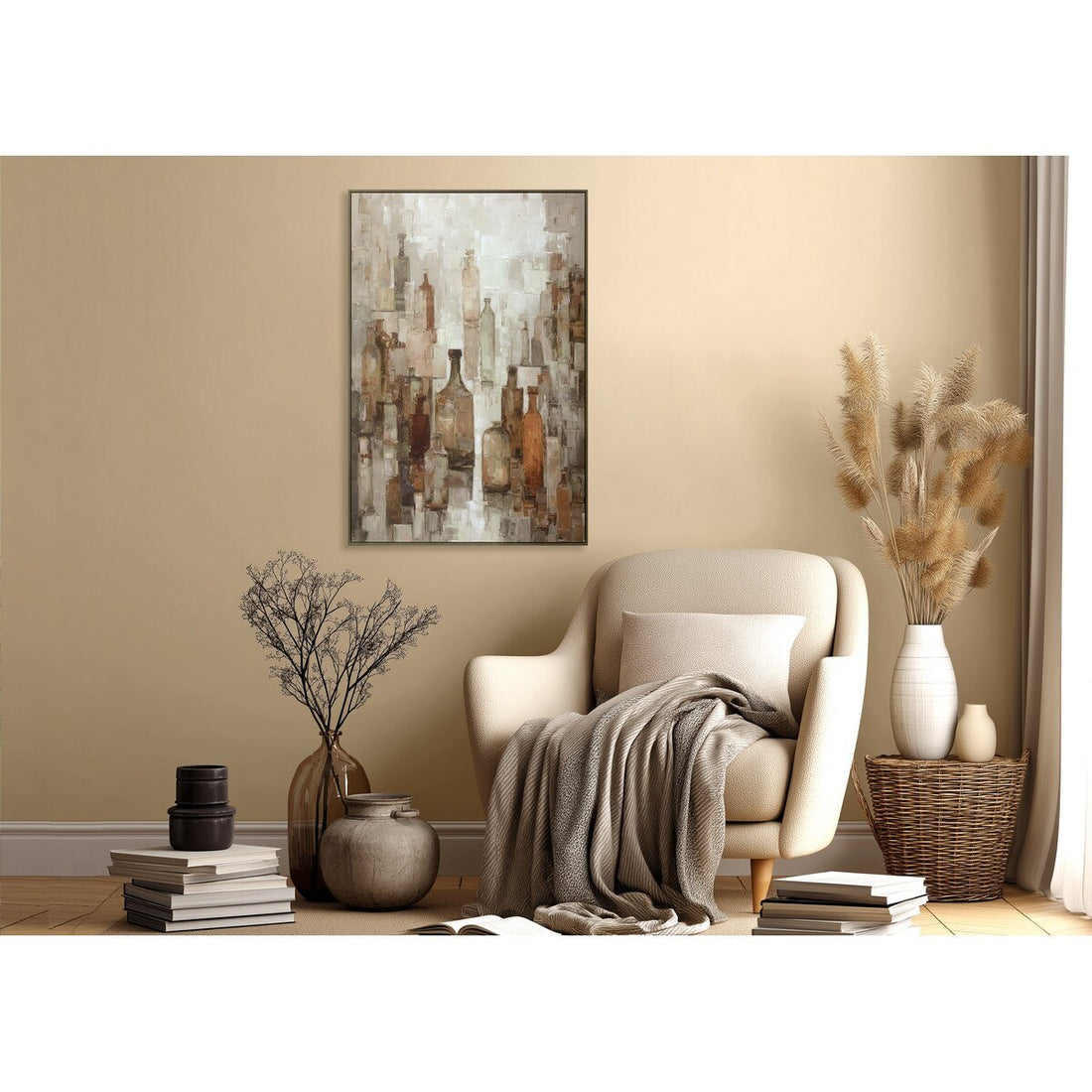 Framed Hand Painted Canvas Wall Art (YR9035-RFA)