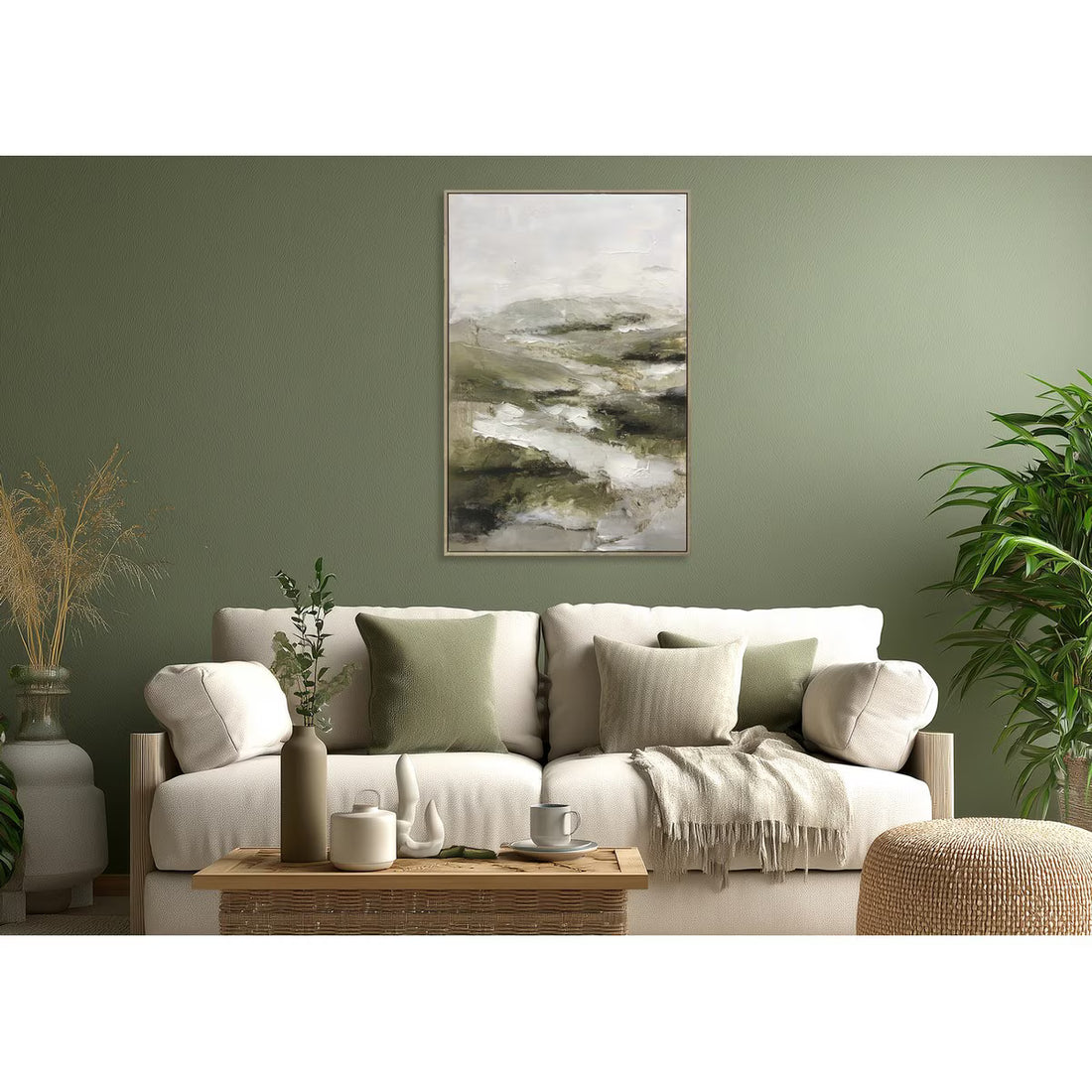 Framed Hand Painted Canvas Wall Art (YR9039-RFA)