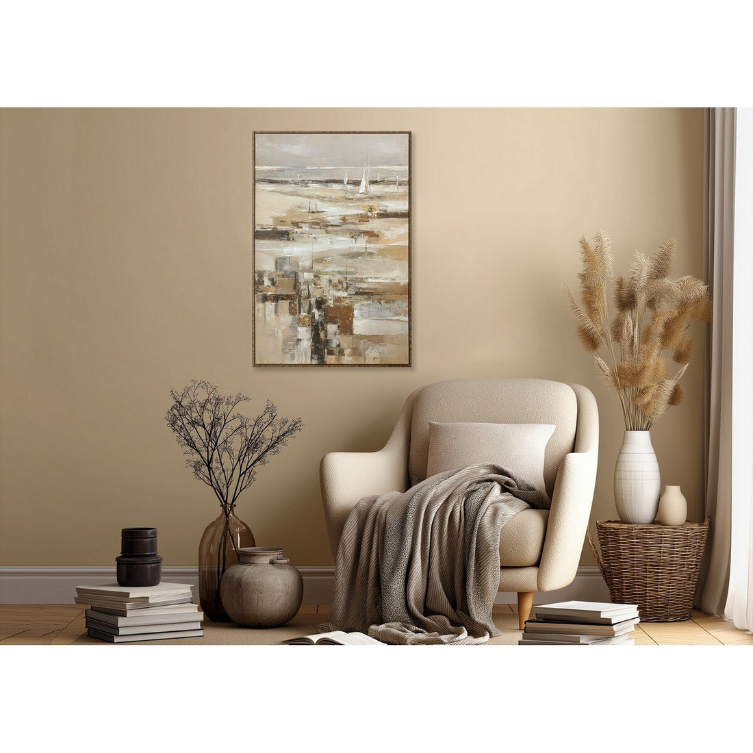 Framed Hand Painted Canvas Wall Art (YR9041-RFA)