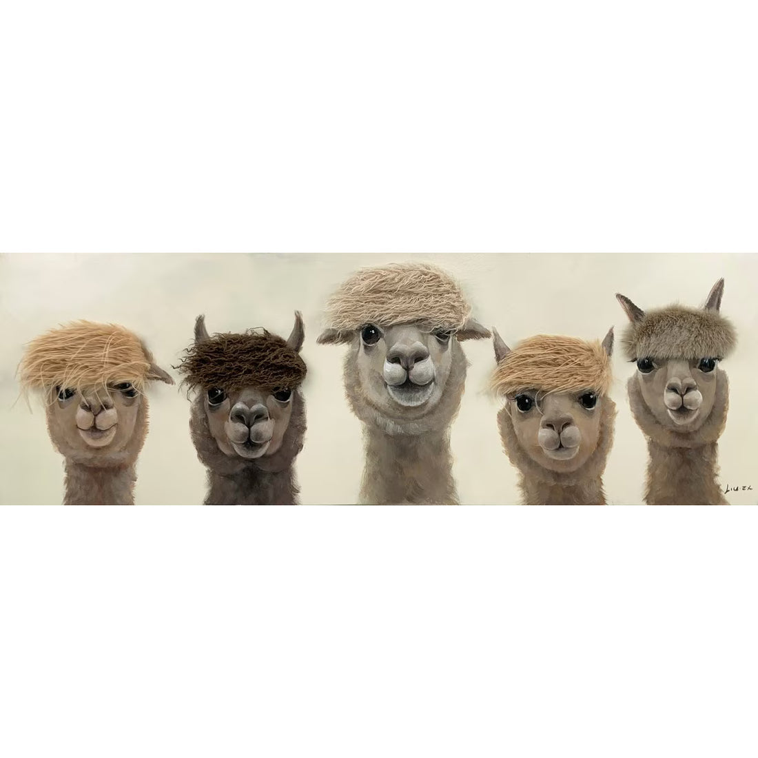 Bad Hair Day - 5 Lama Canvas (ZL6003-RFA)