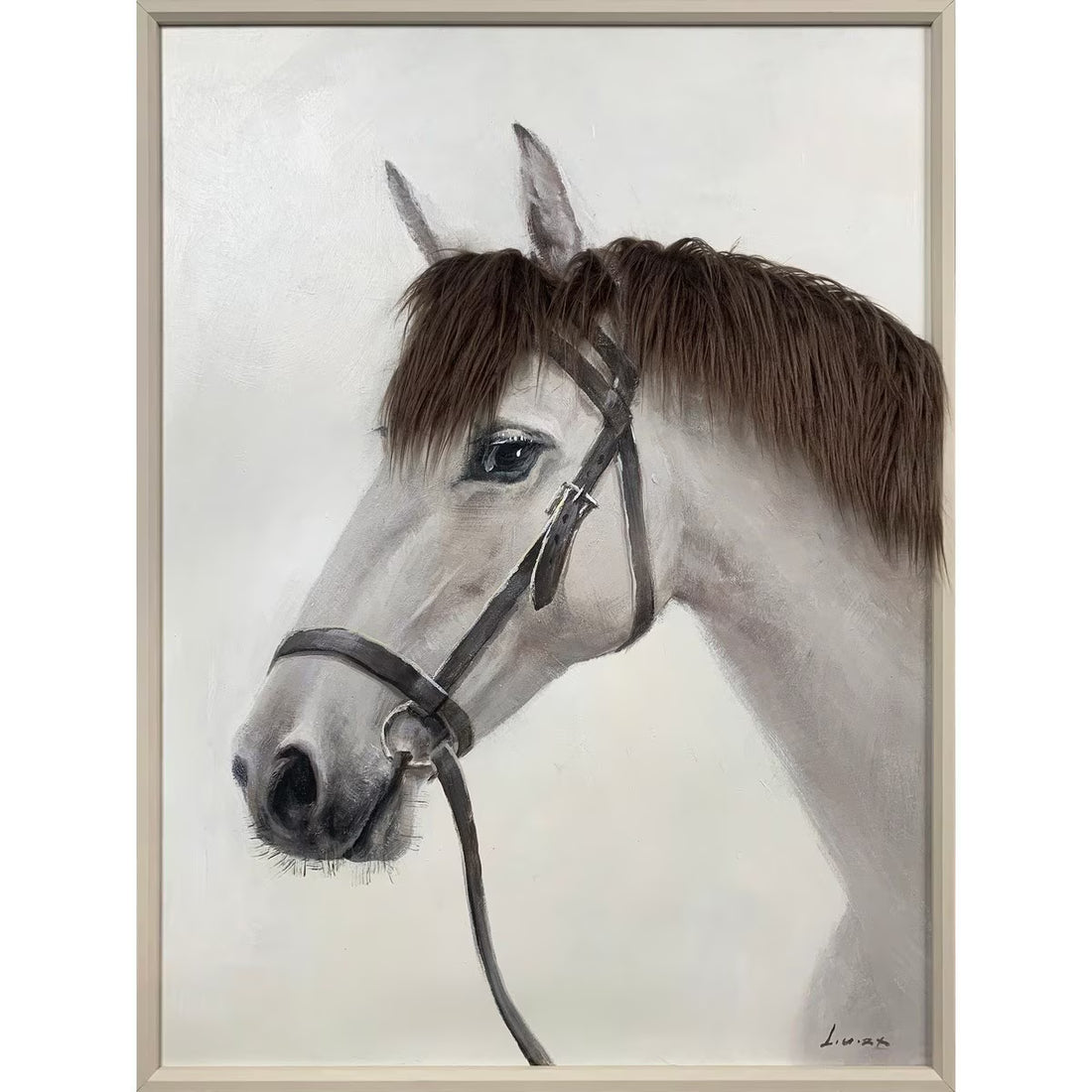 Bad Hair Day - White Horse Canvas (ZL6011-RFA)
