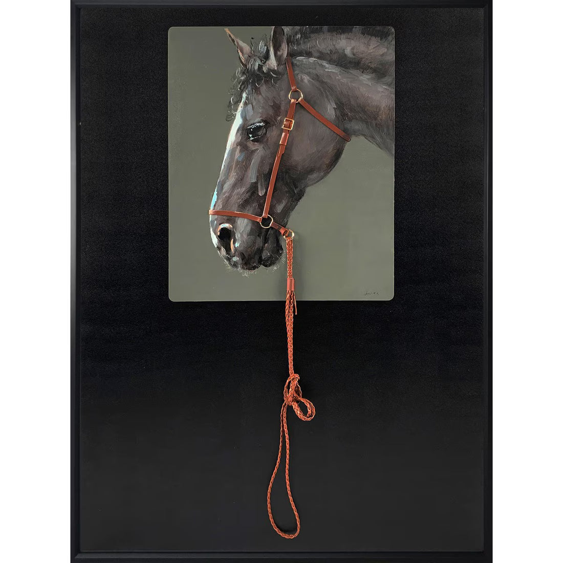 Brown Horse with Reins Canvas (ZL6016-RFA)