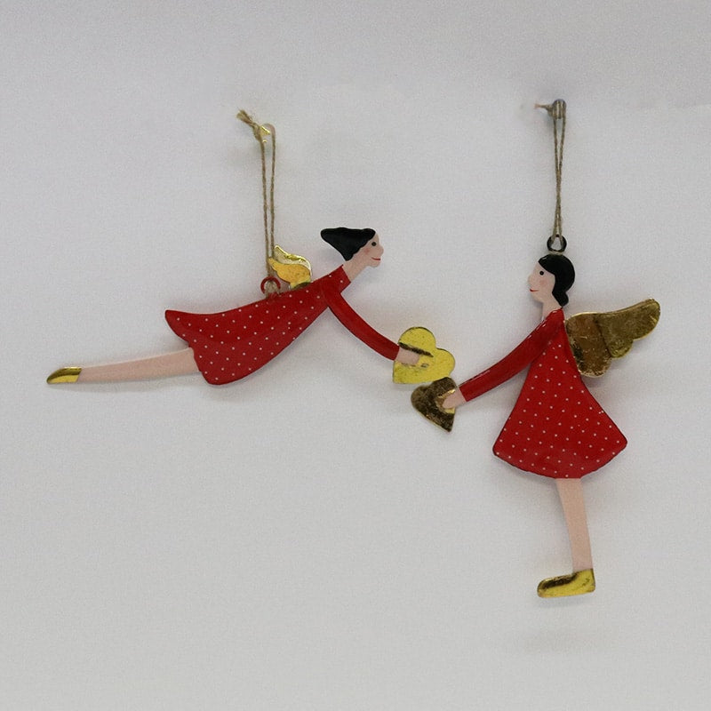 Vintage Tin Angel with Heart 2 Asstd