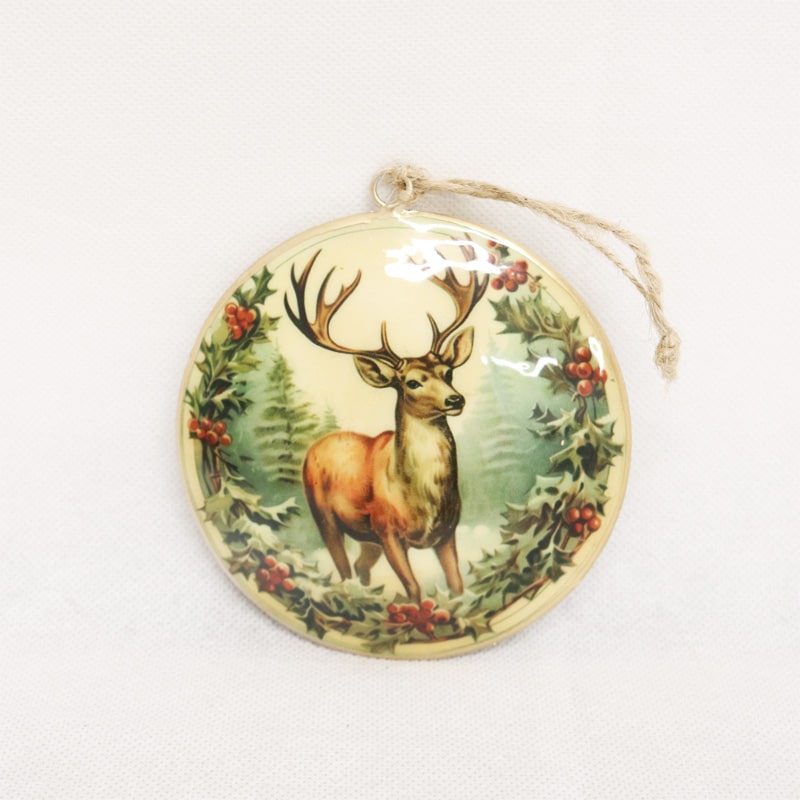 Vintage Round Hanger with Reindeer Hanger