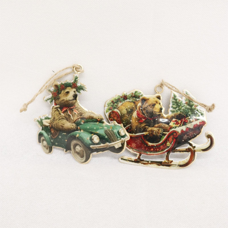 Vintage Bear Vehicle Hangers 2 asstd
