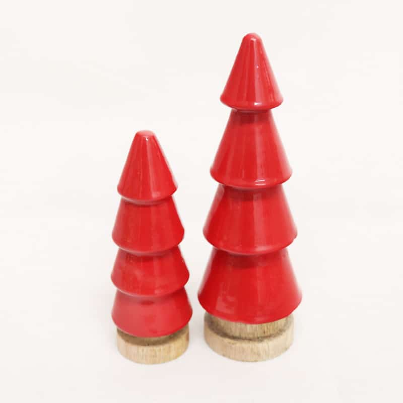 Vintage Wooden Enamel Tree 12cm