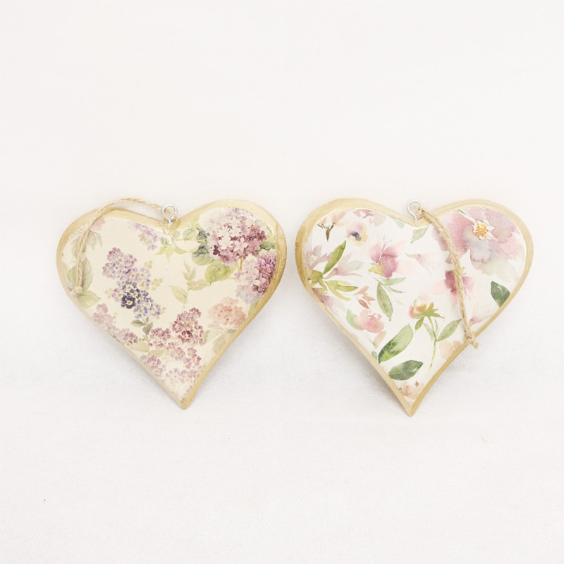 Vintage Wooden HeartHangers 2 asstd style 2