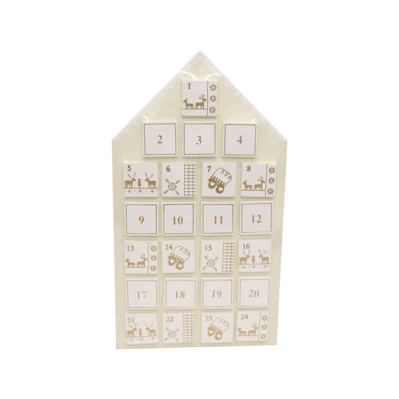 Whimsical Advent House 32x39cm