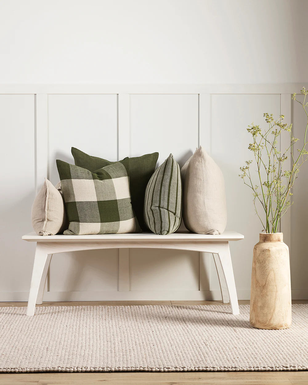 Archer Cushion with Freather Inner - Olive