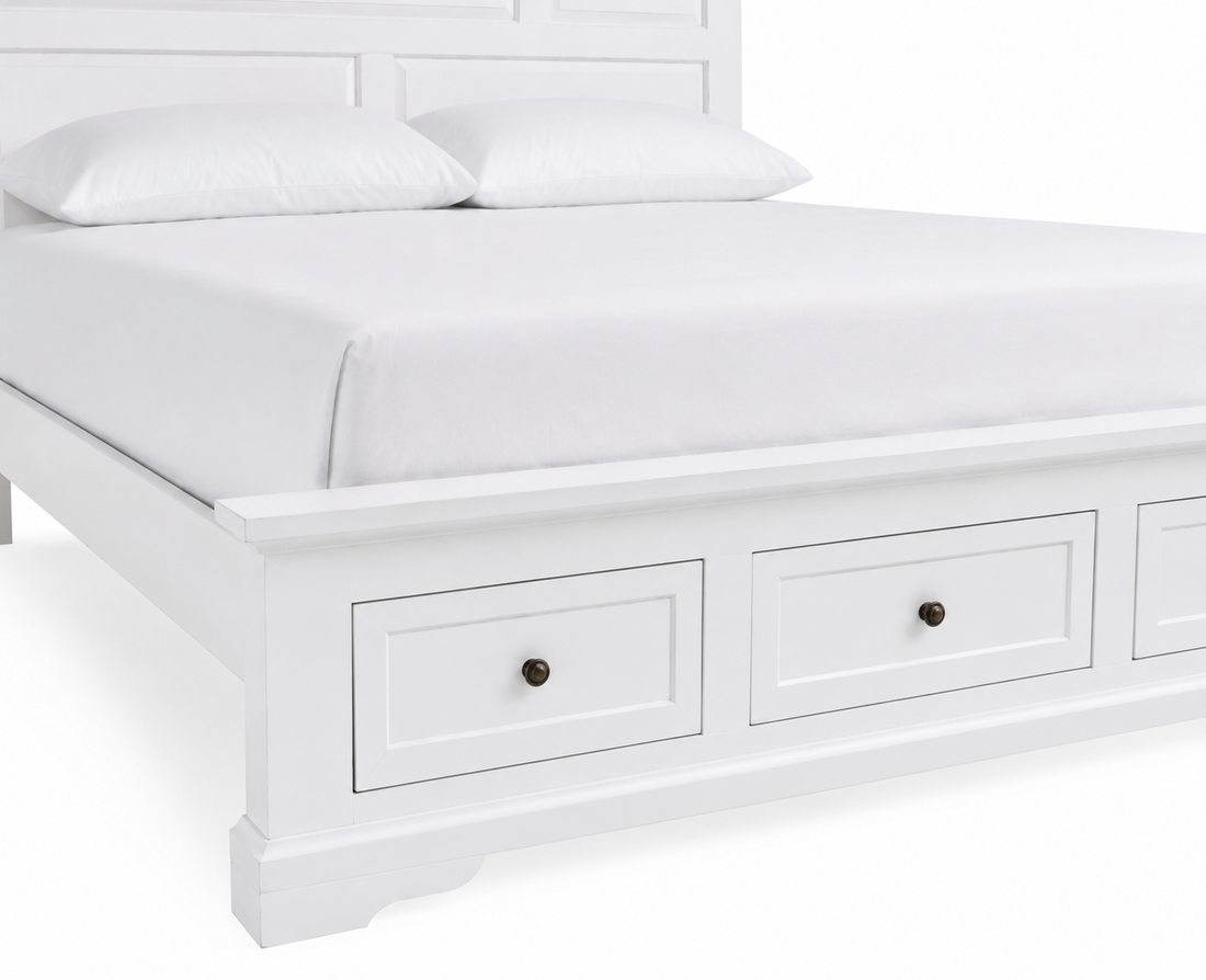 Amina King NZ bedframe with drawers (Clearance)