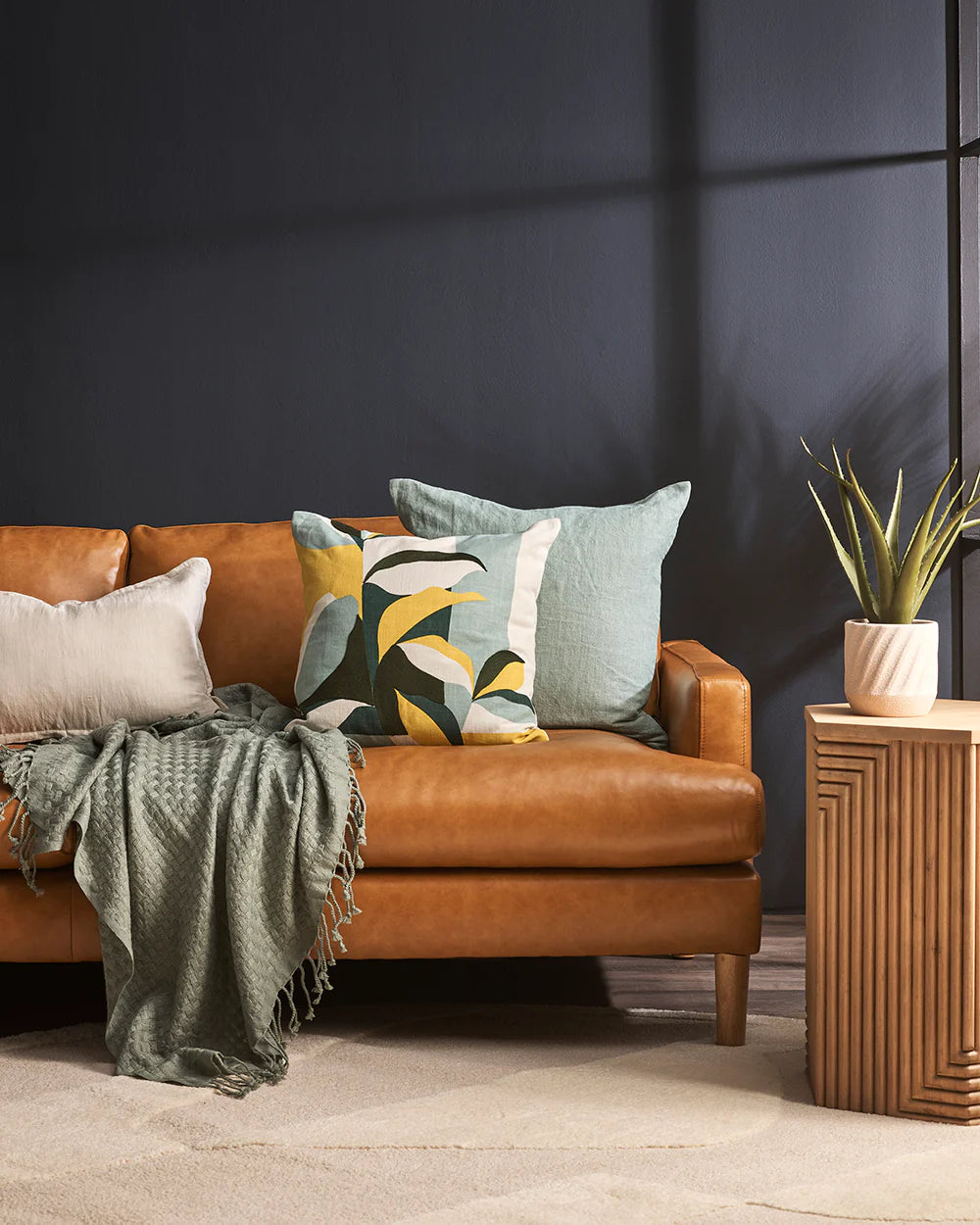 Capri Throw - Soft Sage 125 x 150 cm