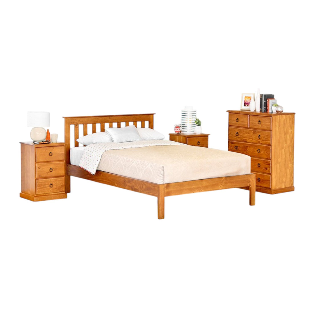 Nero King Single Bed Warm Honey