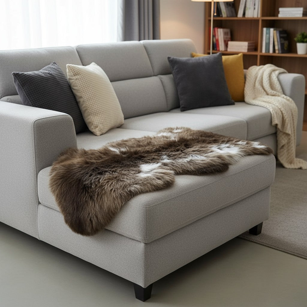 Sheepskin Natural 60x100cm Natural - DARK TONE (ENJ25-01-DARK)