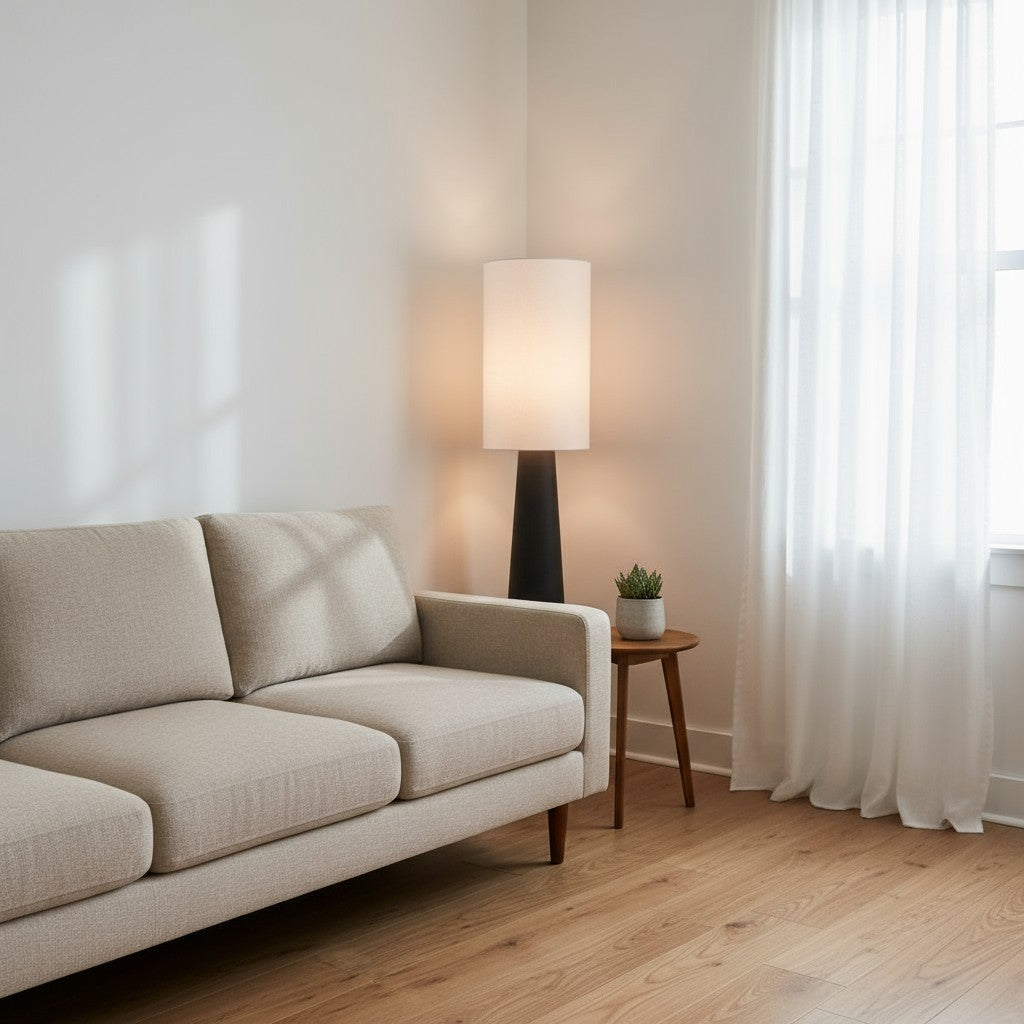 Mattia Floor Lamp 170cms (FTX25-102-BLKNAT)