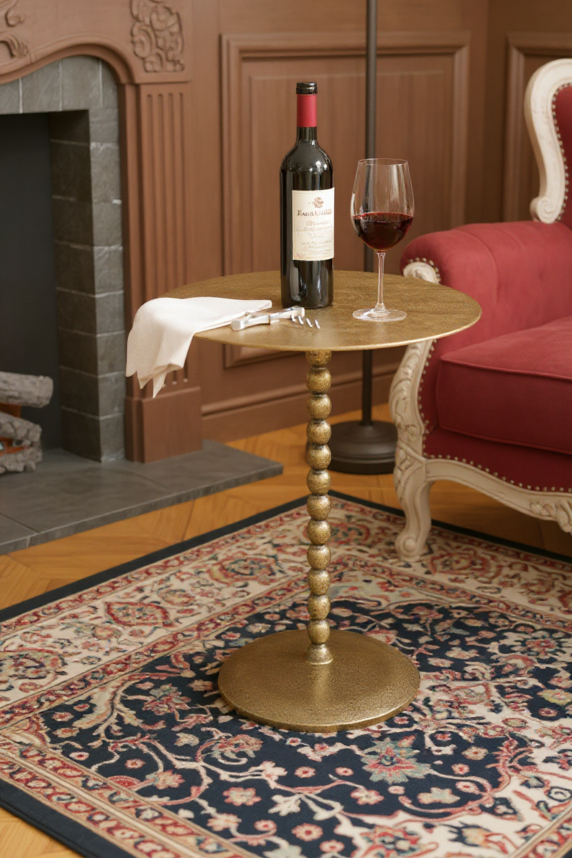 Rosta Wine Table - Gold (ANXB11245-GLD) LeF