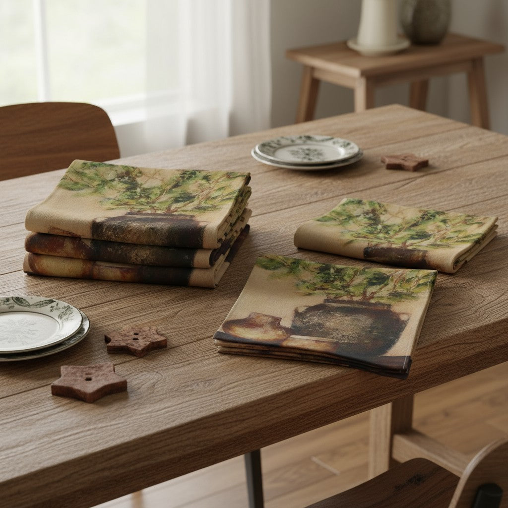 TUSCAN 100% LINEN TEA TOWELSET OF 6 (AF4001)