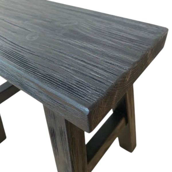 Reclaimed Wood Medium Bench - Black (JRT02B)