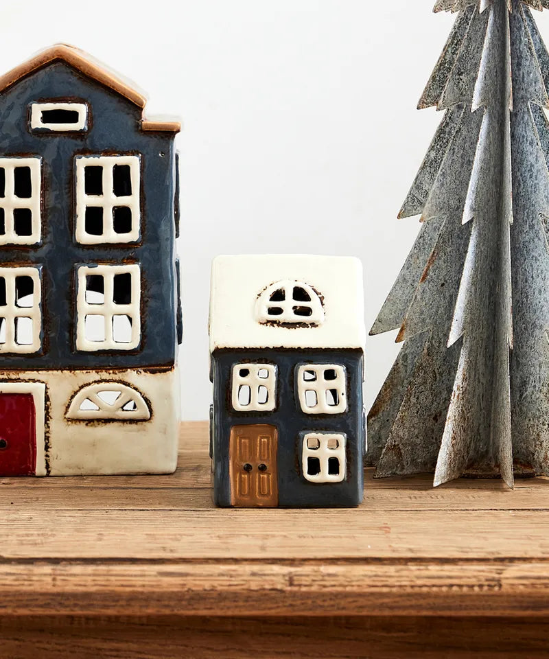 Alsace Tea Light House Navy (YA0054) FC