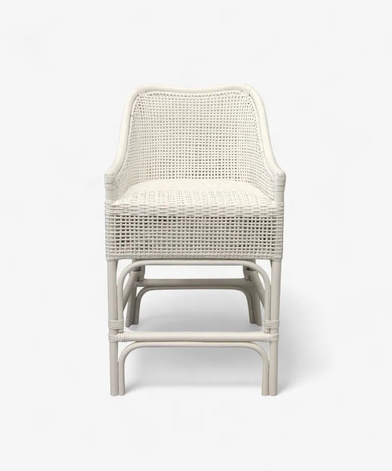 Albany Bar Stool – White Rattan