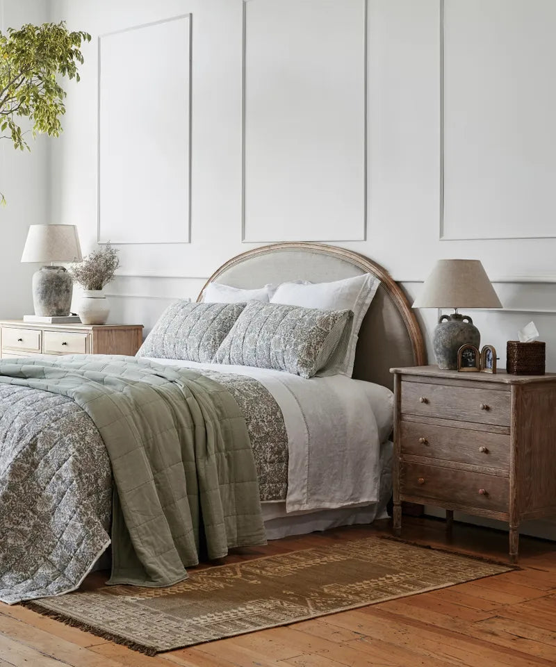Willow Arch Bed Head Natural Linen Double / Queen (BF0380)