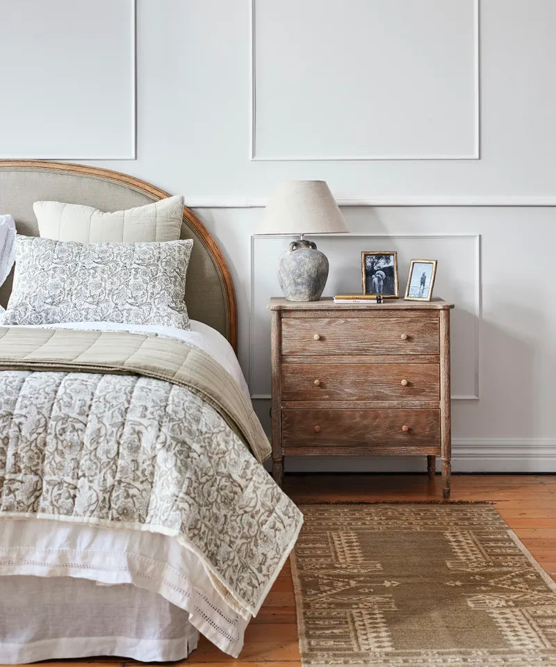 Athena Handblock Natural Coverlet Large (EP0005) FC