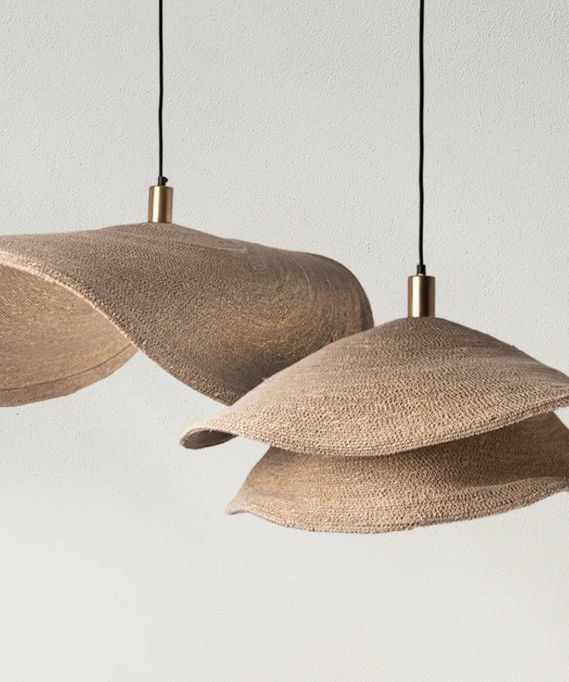 Santiago Seagrass Layered Pendant 90cm (NL0042) FC