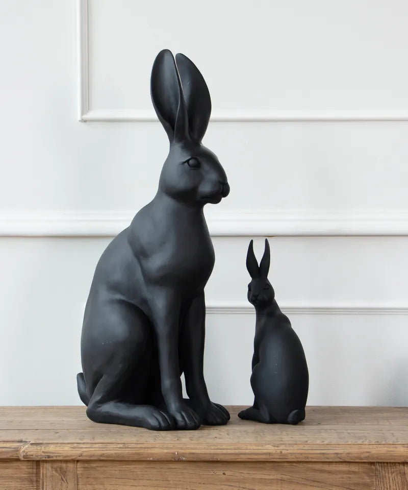 Harold the Hare Turning - Black Small (JC0432)