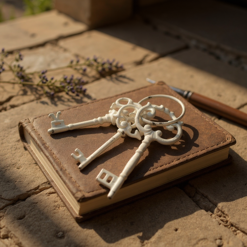 Set of 3 keys 20cms White (C821146)
