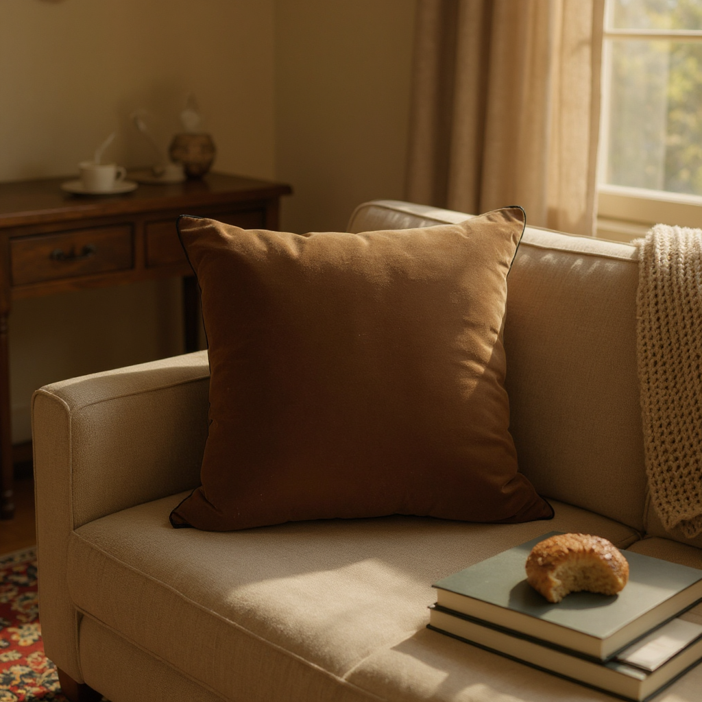 LUGGATE VELVET CUSHION COVER WITH FEATHER INNER 50 X 50 (AF2060)