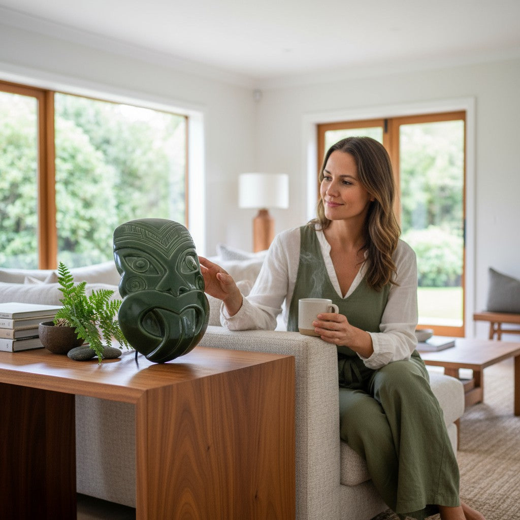 Ceramic Wall Hanging Taniwha - Green 25 Cms (980738) RML