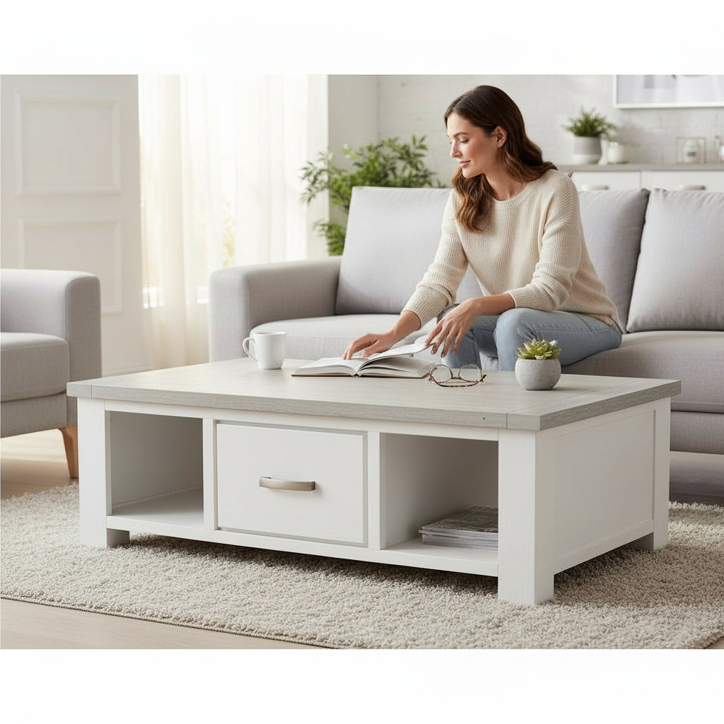 Wanaka Coffee Table with Drawer - Small (CT049-2)