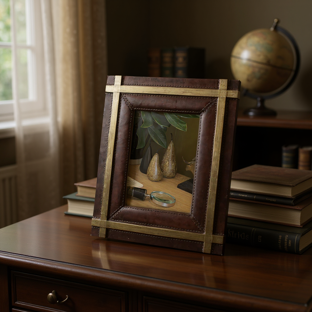 Leather Photo Frame with Metal 5x7 (LH0757)