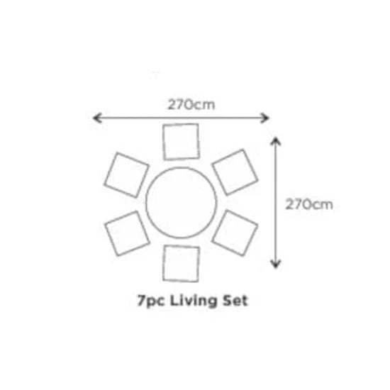 Madrid 7 Piece Outdoor Living Set