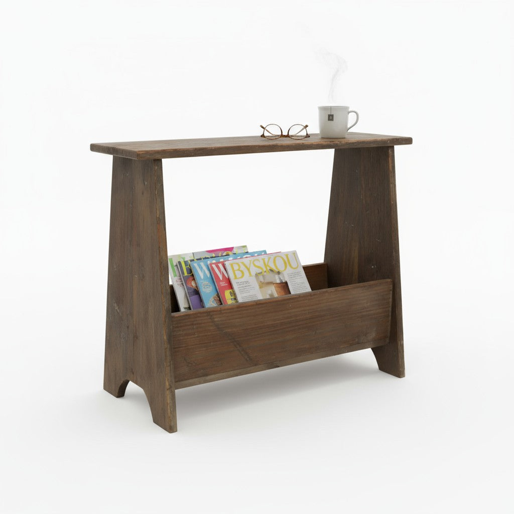 Rustic Magazine Holder Stool (KR0010) FC