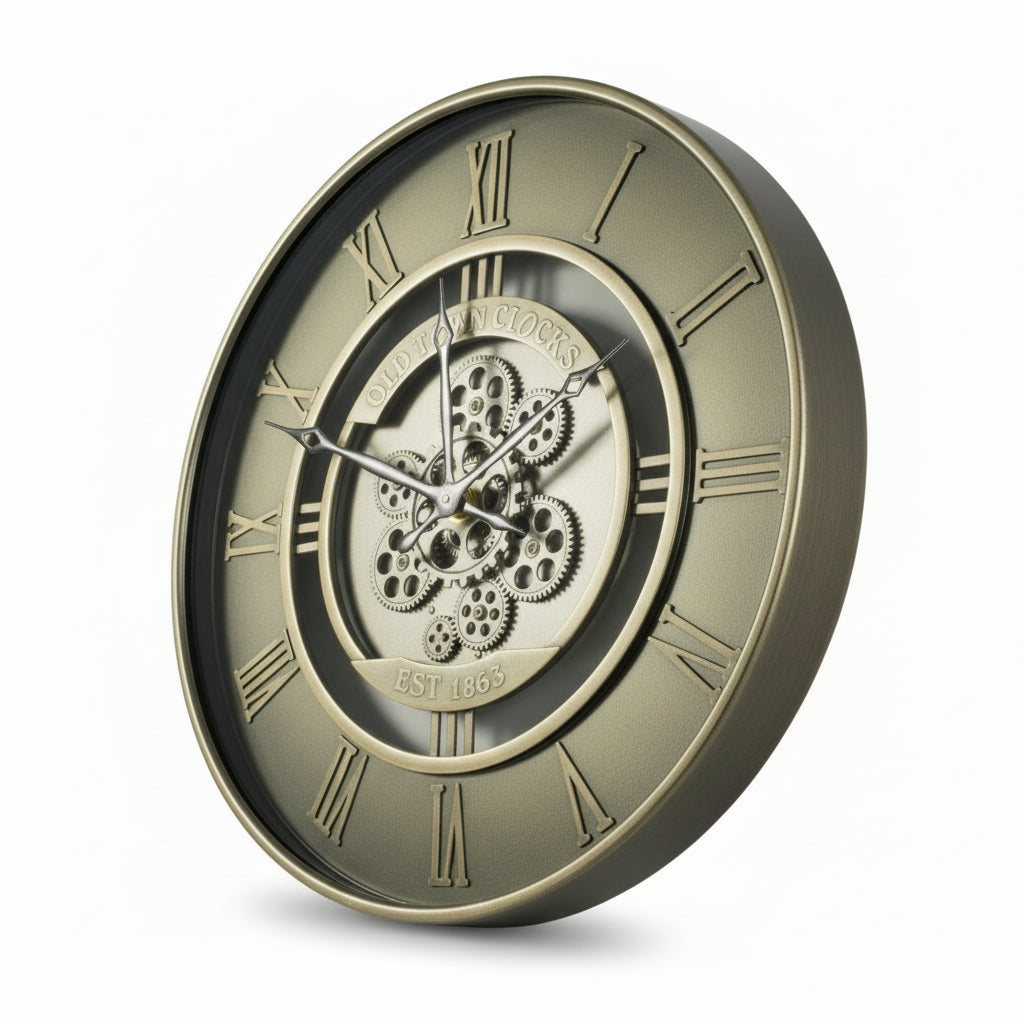 Gunmetal Gear Clock (CCM107-RA Burt)