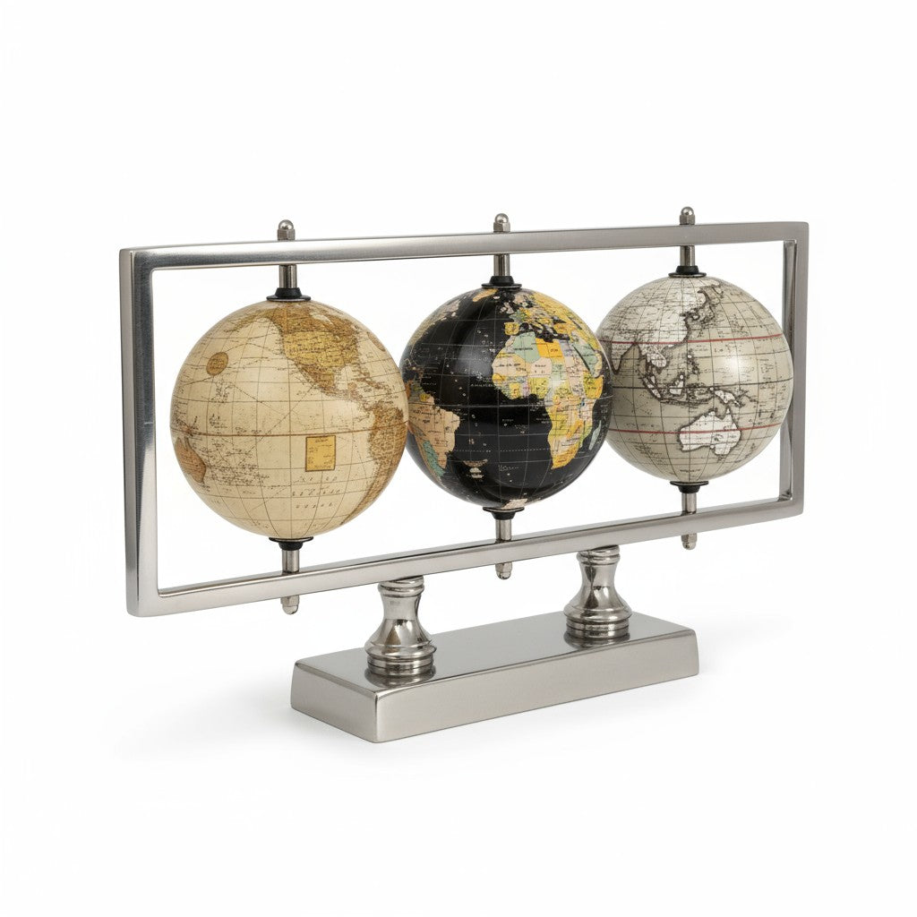 Tripple 10cms Globes on Frame (IBI50)