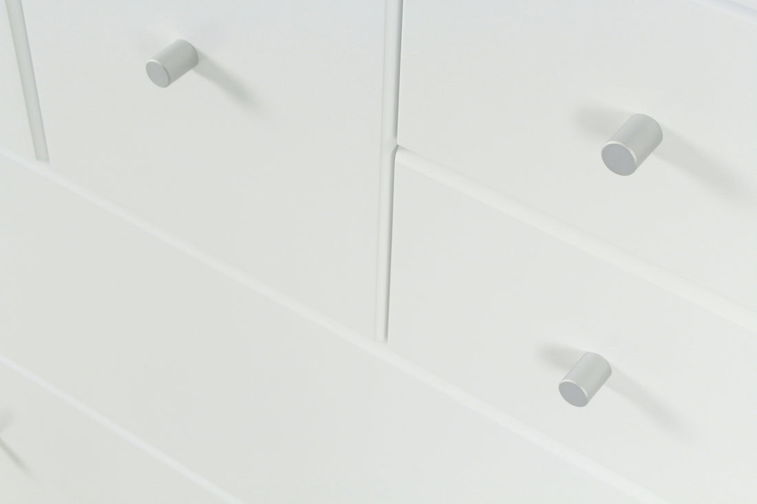 Kingston 3 Drw Bedside Table - White