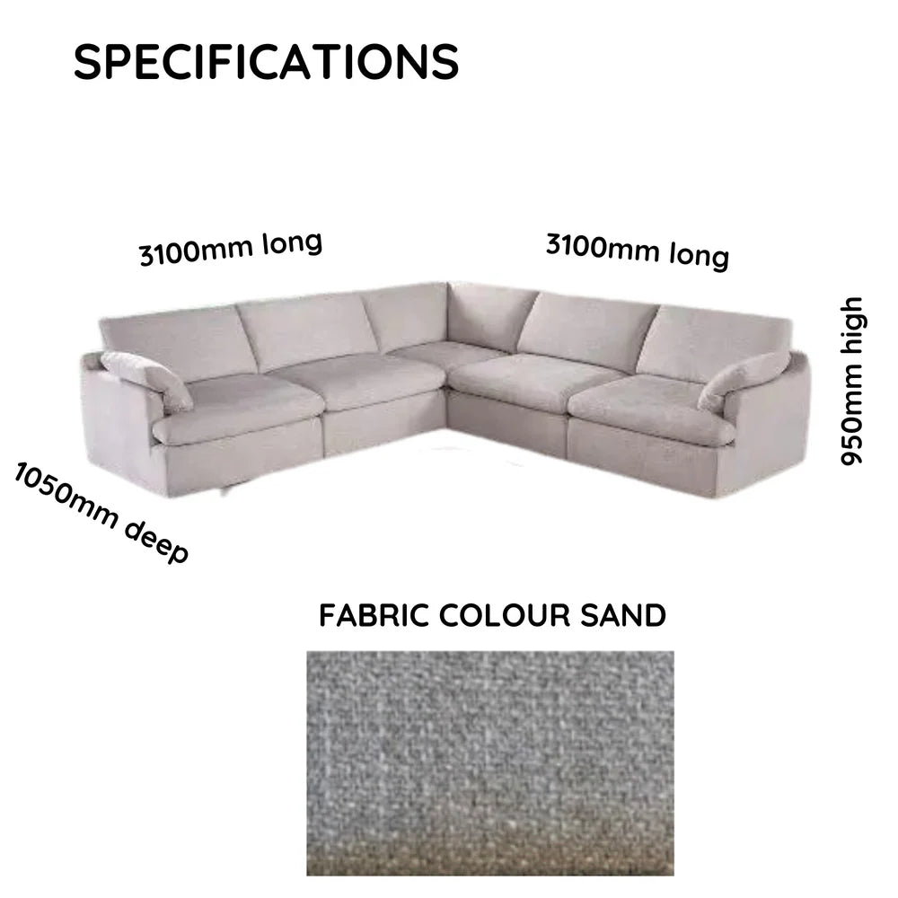 Scarlet Corner Modular Lounge Suite by John Young