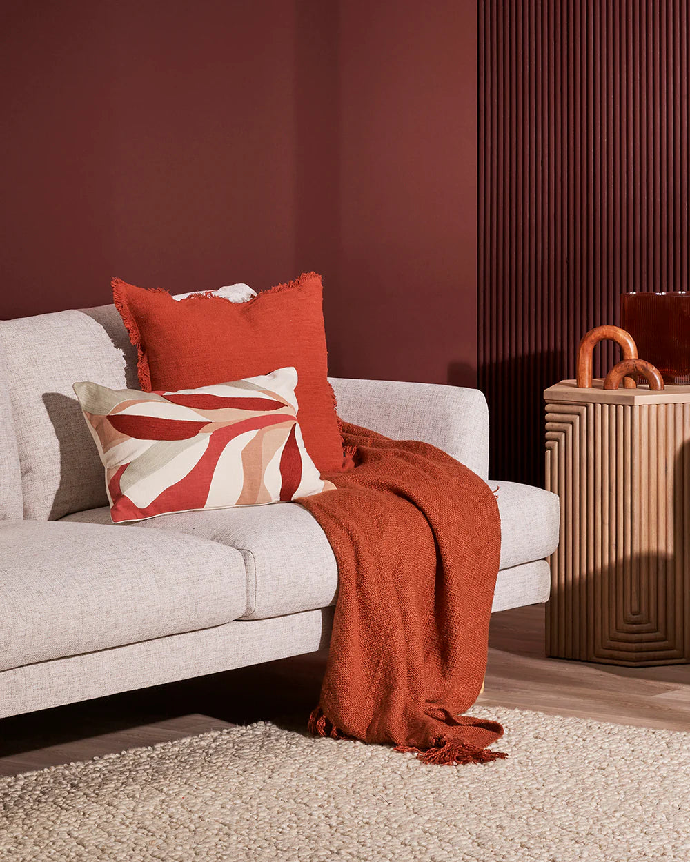 Serenade Throw - Dusky Rose